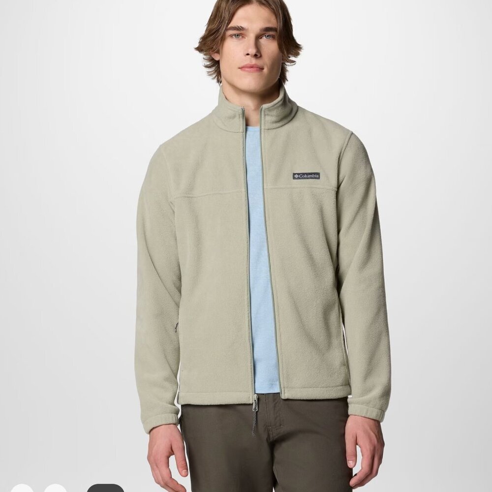 Columbia Men's Full Zip Fleece Jacket - Green Medium